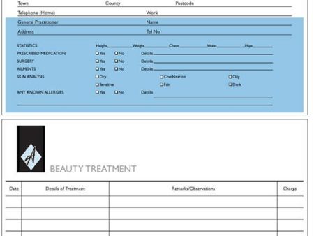 Agenda Record Cards Beauty Treatments Online