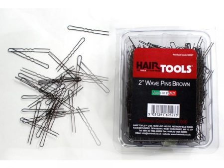 Hair Tools 2 Inch Fine Wavy Pins Brown Discount