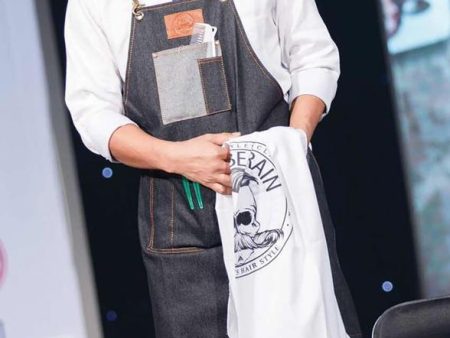 Agenda Denim Barber Apron For Sale