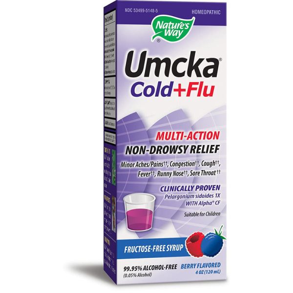 NATURES WAY - Umcka Cold and Flu Berry Syrup - 4 fl. oz. (120 ml) Online Hot Sale