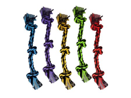 MULTIPET - Nuts for Knots 3-Knot Rope Dog Toy - 15  Long Online Hot Sale