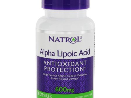 NATROL - Alpha Lipoic Acid 600 mg - 30 Capsules For Cheap