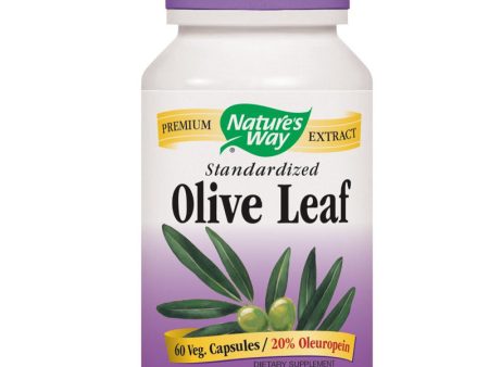 NATURES WAY - Olive Leaf Standardized 20% Oleuropein - 60 Vegetarian Capsules Online Hot Sale