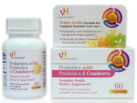 VH ESSENTIALS - Probiotics with Prebiotics and Cranberry Feminine Health - 60 Capsules Online now