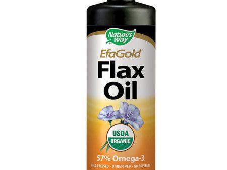 NATURES WAY - EFAGold Flax Oil Organic - 16 fl. oz. (474 ml) For Sale