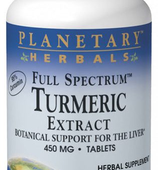 PLANETARY HERBALS - Turmeric Extract Full Spectrum 450 mg - 30 Tablets on Sale