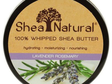 SHEA NATURAL - 100% Whipped Shea Butter Lavender Rosemary - 6.3 oz. (178 g) Fashion