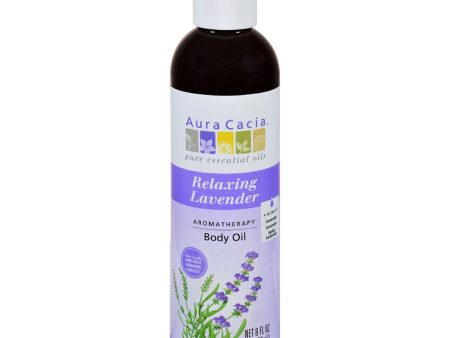 AURA CACIA - Aromatherapy Body Oil Relaxing Lavender - 8 fl. oz. (236 ml) Cheap