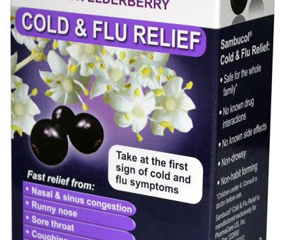 SAMBUCOL - Black Elderberry Cold  Flu - 30 Tablets Hot on Sale