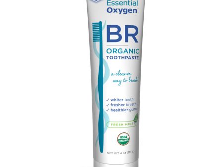 ESSENTIAL OXYGEN - Organic Fresh Mint Toothpaste - 4 oz. (113 g) For Sale