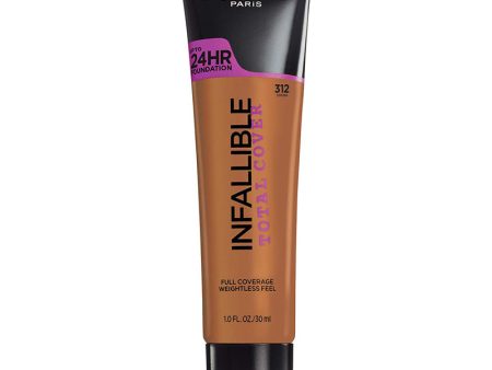 L OREAL - Infallible Total Cover Foundation, Cocoa - 1 fl. oz. (30 ml) Online Sale