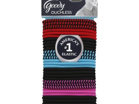 GOODY - Ouchless Braided Elastics, Rock Star - 30 Elastics Supply