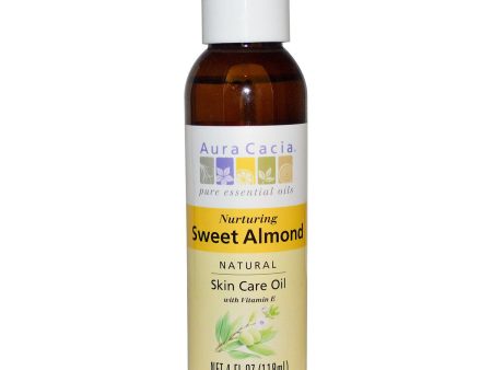 AURA CACIA - Natural Skin Care Oil, with Vitamin E, Nurturing Sweet Almond - 4 fl. oz. (118 ml) Fashion