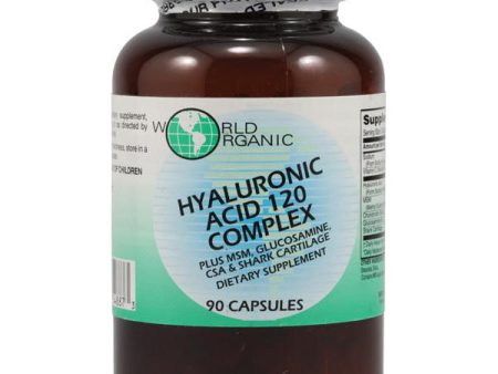 WORLD ORGANIC - Hyaluronic Acid 120 Complex - 90 Capsules For Sale