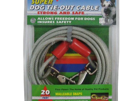 FOUR PAWS - Super Tie Out Cable Silver - 20 Feet Hot on Sale