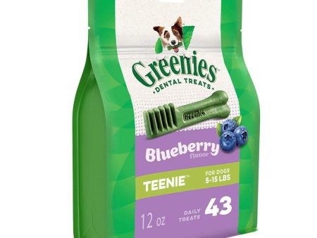 GREENIES - Blueberry Dental Dog Treats Teenie - 43 Treats (12 oz. 340 g) For Cheap