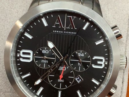 Armani Exchange AX1272 Black Dial Stainless Steel Chronograph Men s Watch on Sale