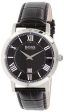 Hugo Boss 1513137 Ambassador Black Dial Black Leather Strap Men s Watch Discount