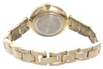 Anne Klein Women s Black Dial Gold Tone Bracelet Diamond Bezel Watch AK 2580 Supply