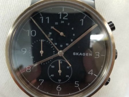 Skagen SKW6400 Ancher Black Dial Brown Leather Strap Chronograph Men s Watch Online Sale