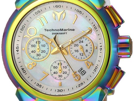 Technomarine TM-715038 Sea MOP Dial Leather Strap Chronograph Women s Watch Fashion