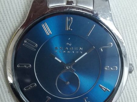 Skagen Men s Blue Dial Silver Stainless Steel Mens Watch 433LSXN Online Hot Sale