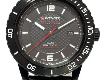 Wenger Roadster Black Night Black Dial Leather Band Men s Analog Watch 0851.11 Online