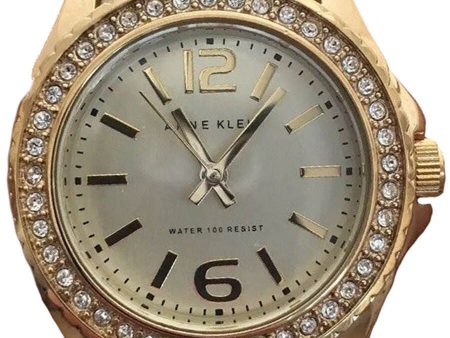 Anne Klein AK 1104 Gold Tone Dial Gold Tone Acrylic Bracelet Women s Watch For Cheap