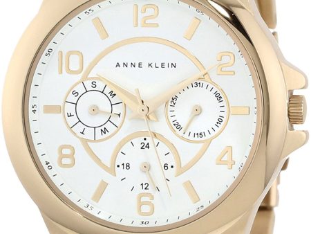 Anne Klein AK 1026WTGB White Dial Gold Tone Stianless Steel Women s Watch Supply