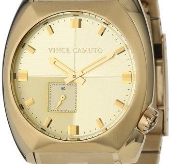 Vince Camuto Men s VC 1021CHGP The Cadet Gold-Tone Remote Sweep Bracelet Watch Fashion