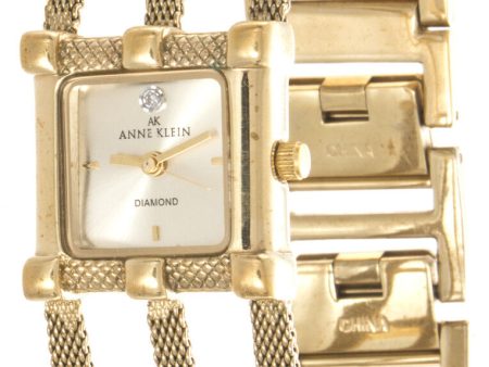 Anne Klein Diamond Women s Silver Tone Dial Gold Bracelet Watch 10 5988 Fashion