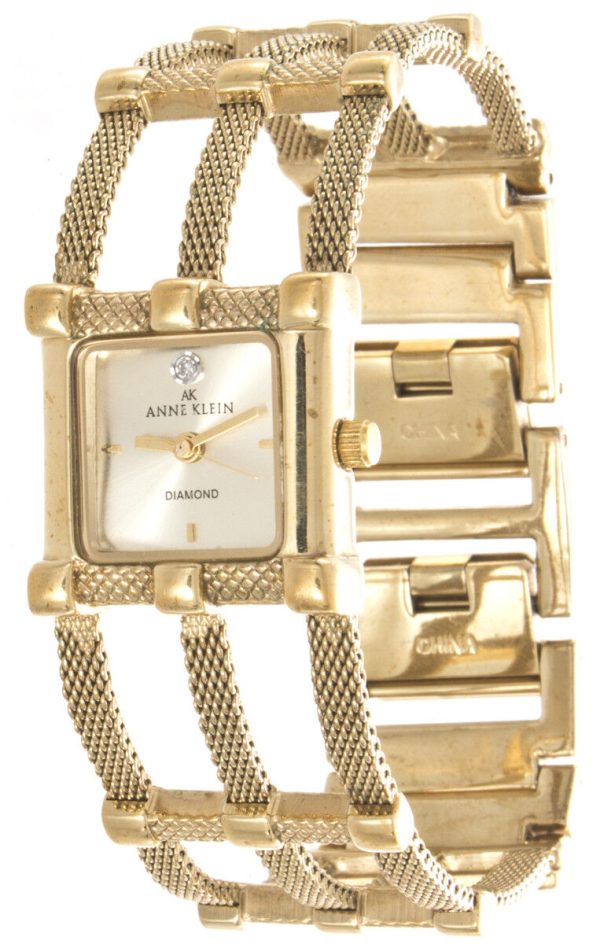 Anne Klein Diamond Women s Silver Tone Dial Gold Bracelet Watch 10 5988 Fashion